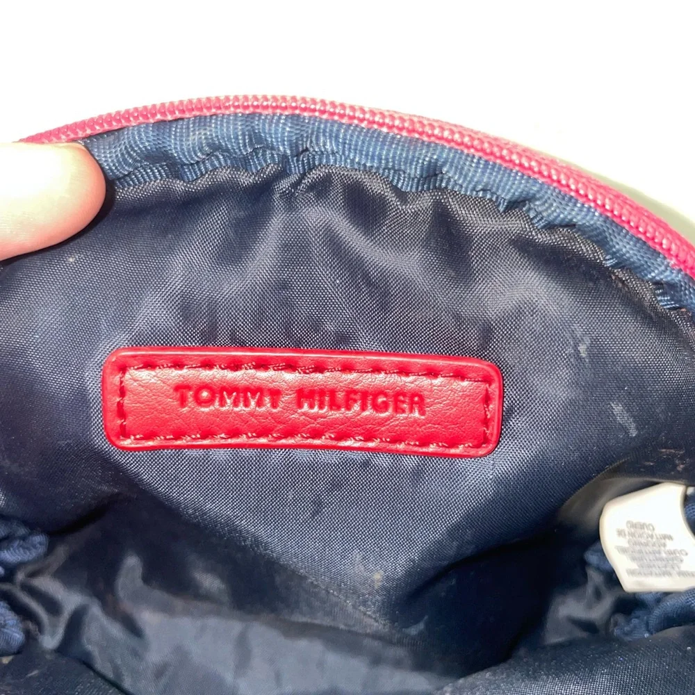 EUC TOMMY HILFIGER Bright Pink Red 5x7 Cosmetic Bag